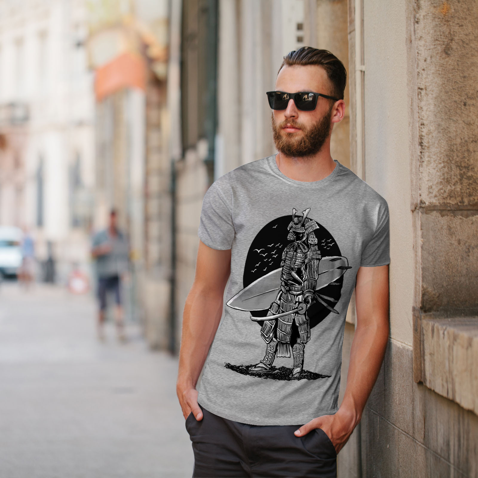 Wellcoda Warrior Surf Cool Fashion Mens T-shirt