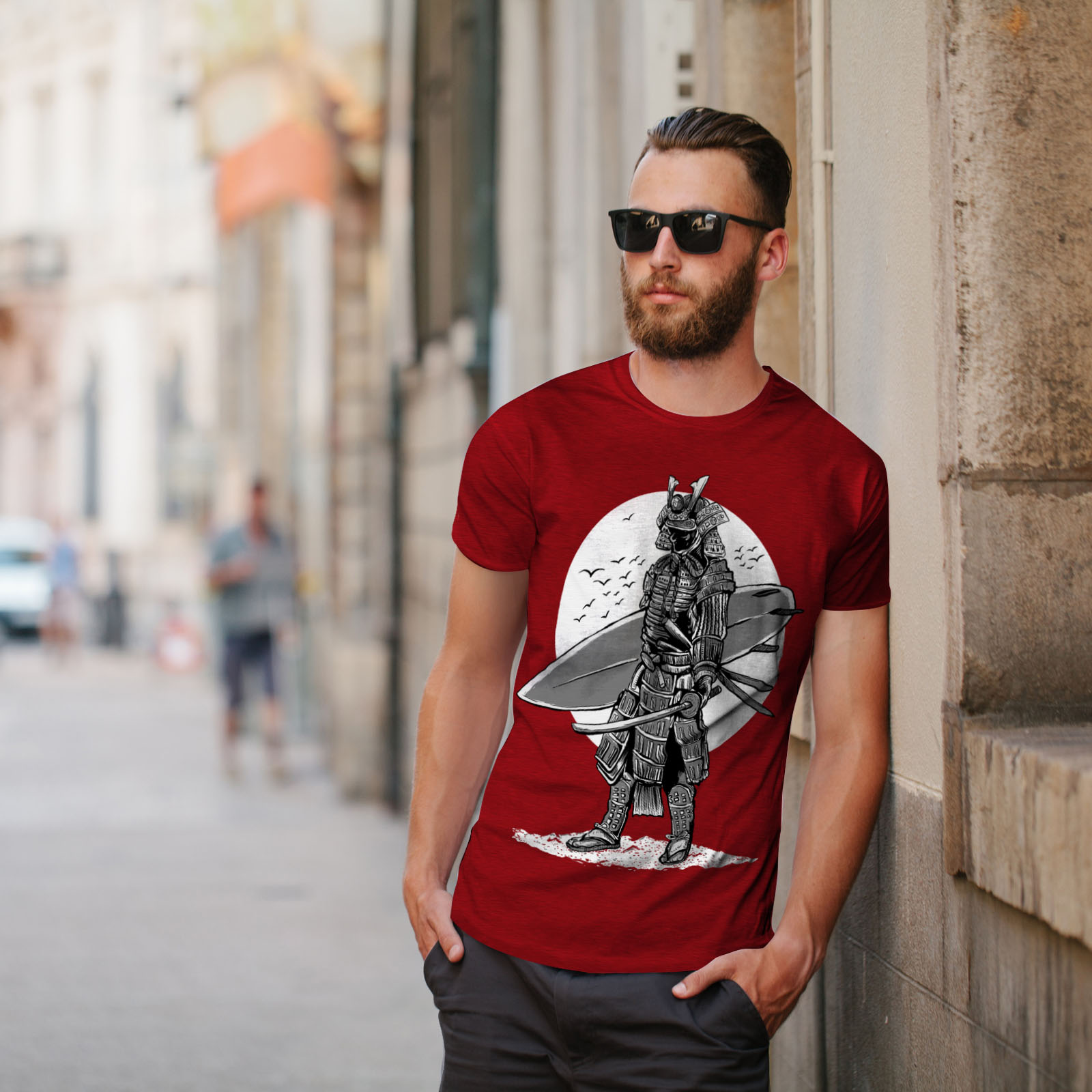 Wellcoda Warrior Surf Cool Fashion Mens T-shirt