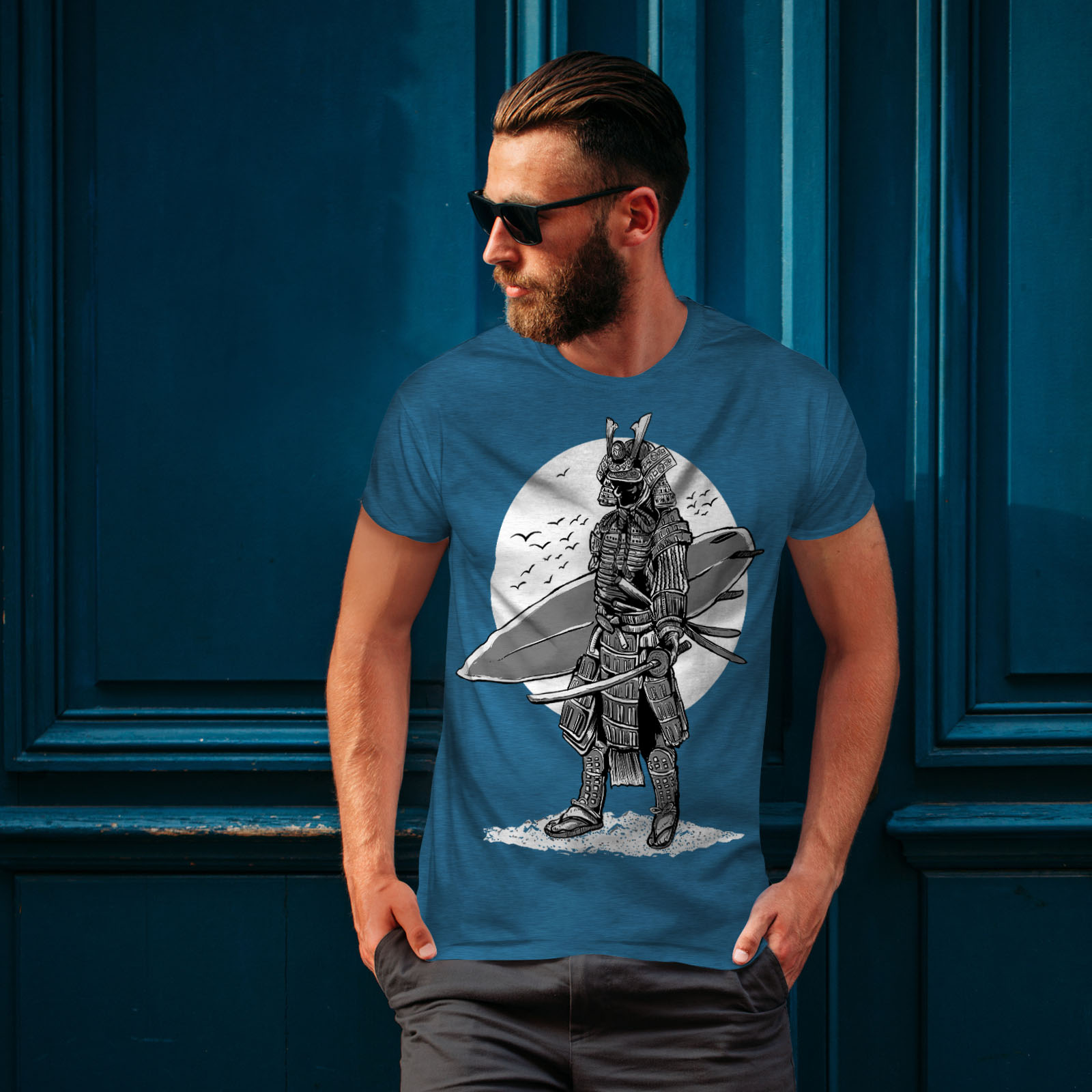 Wellcoda Warrior Surf Cool Fashion Mens T-shirt