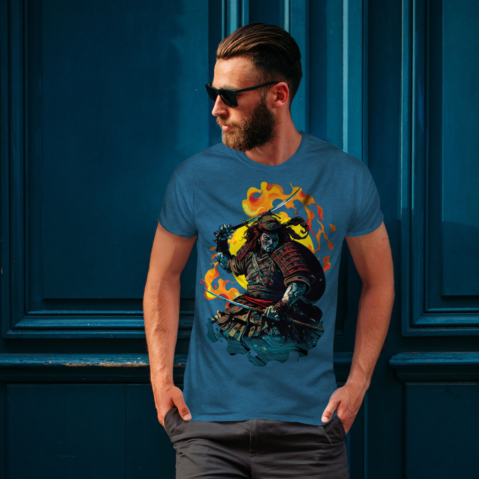 Wellcoda Fighter Man Warrior Hero Mens T-shirt