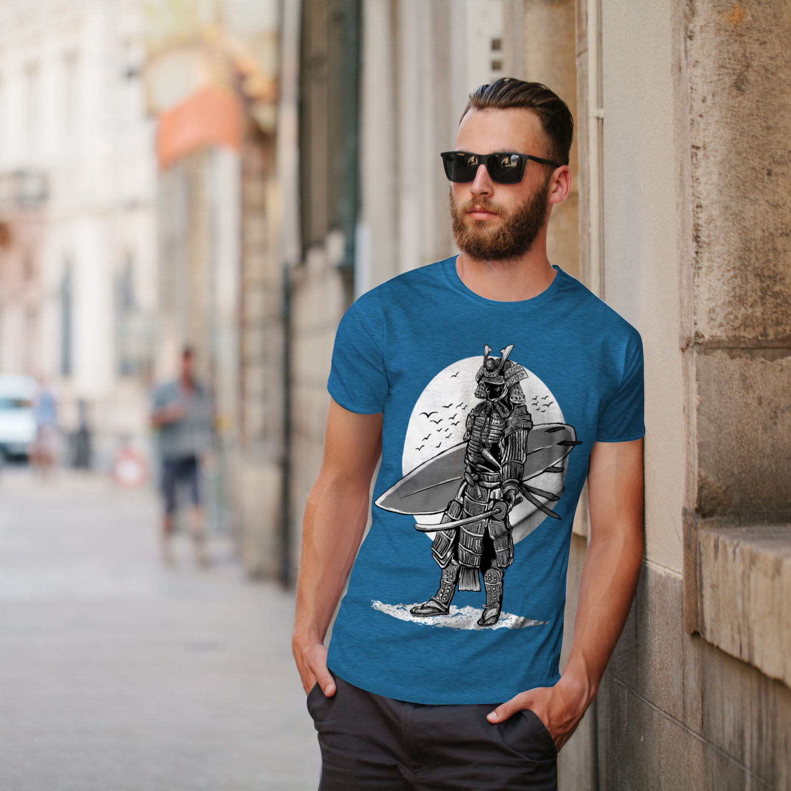 Wellcoda Warrior Surf Cool Fashion Mens T-shirt