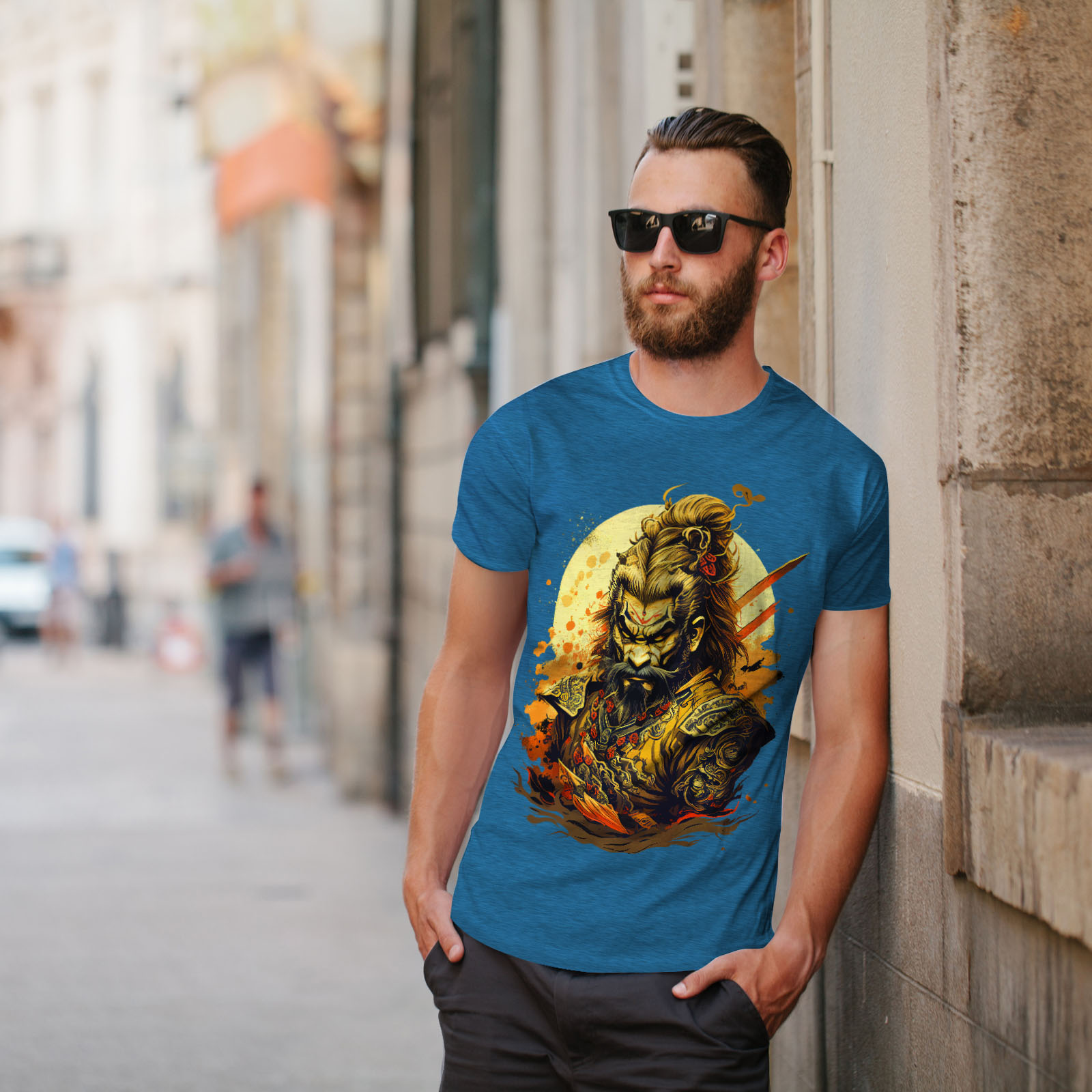 Wellcoda Angry Warrior Fierce Man Mens T-shirt