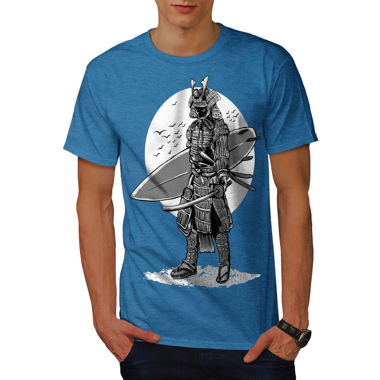 Wellcoda Warrior Surf Cool Fashion Mens T-shirt