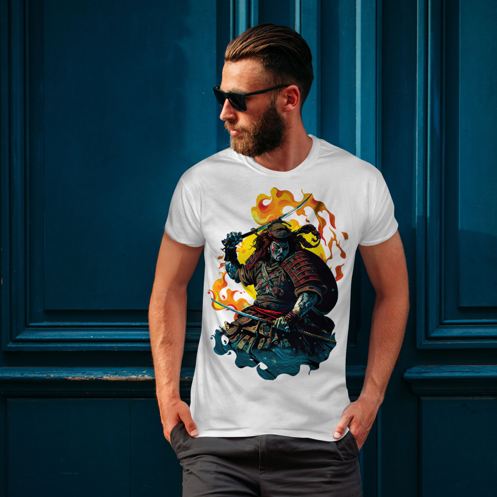 Wellcoda Fighter Man Warrior Hero Mens T-shirt