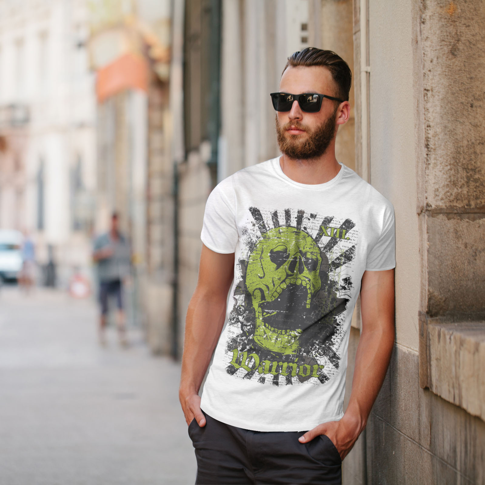 Wellcoda Warrior Dead Death Death Mens T-shirt