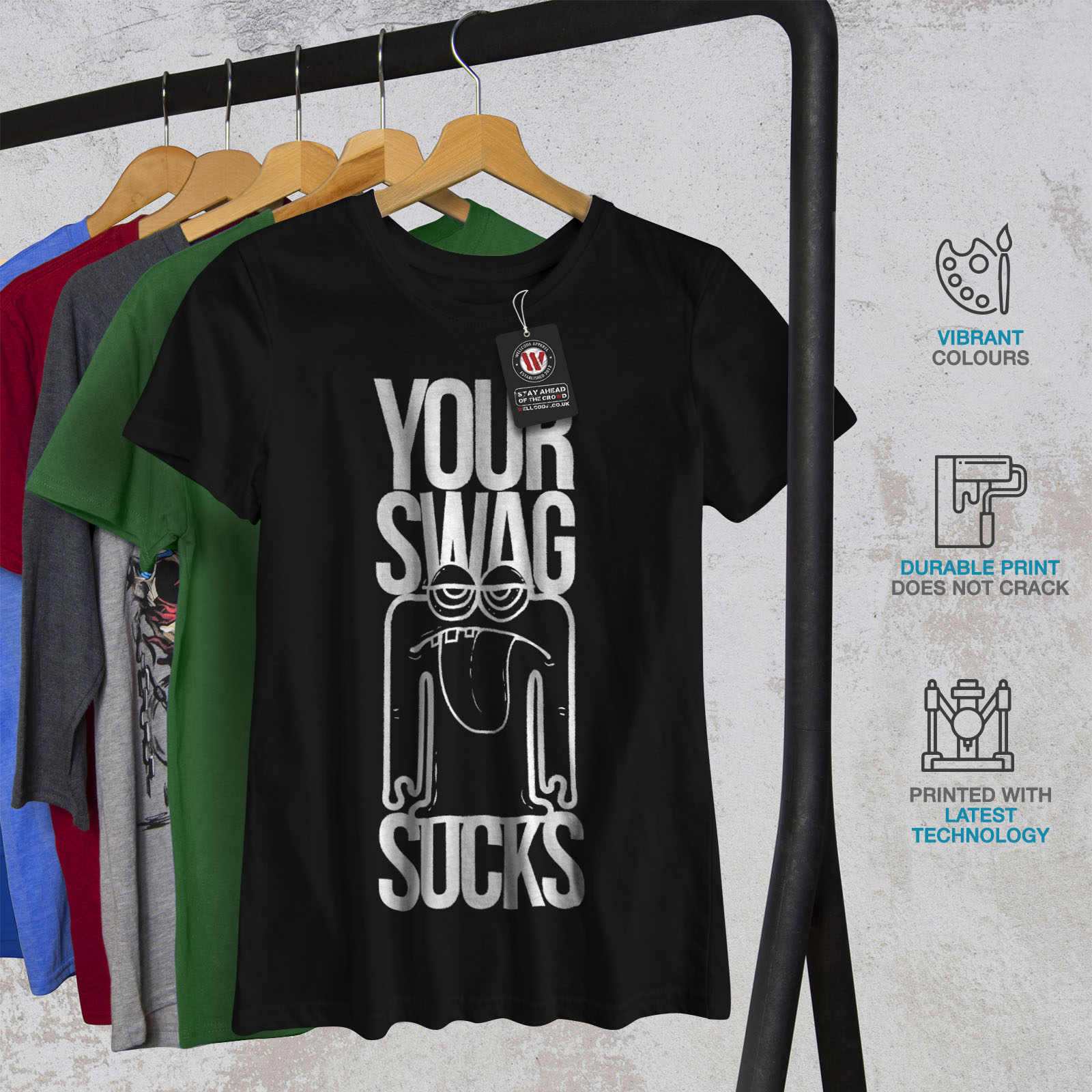 Wellcoda Your Swag Sucks Funny Comedy Womens T-shirt