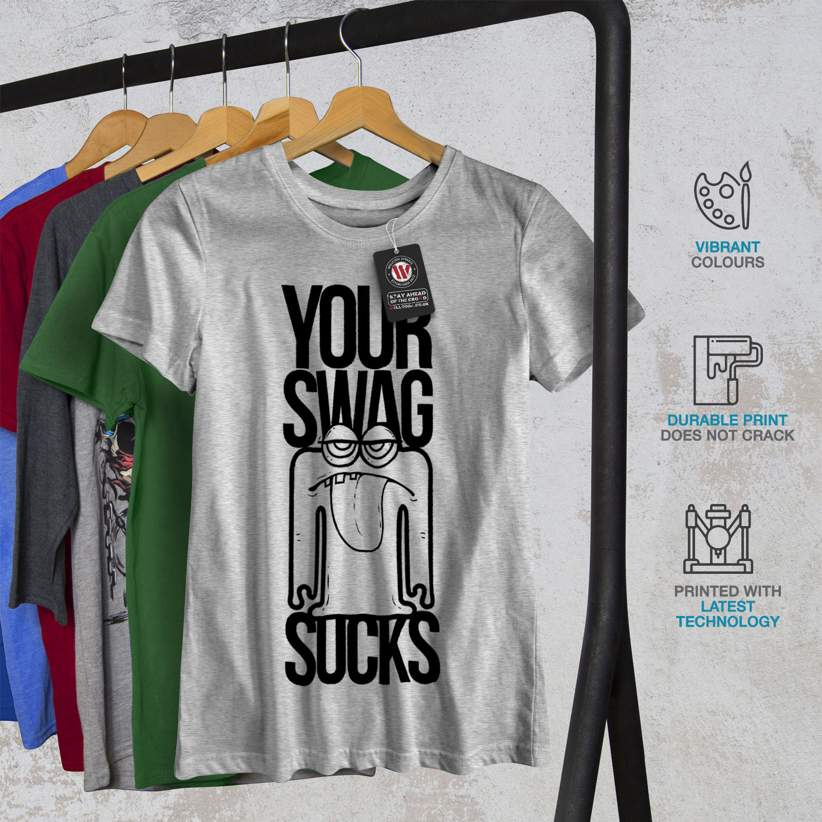 Wellcoda Your Swag Sucks Funny Comedy Womens T-shirt