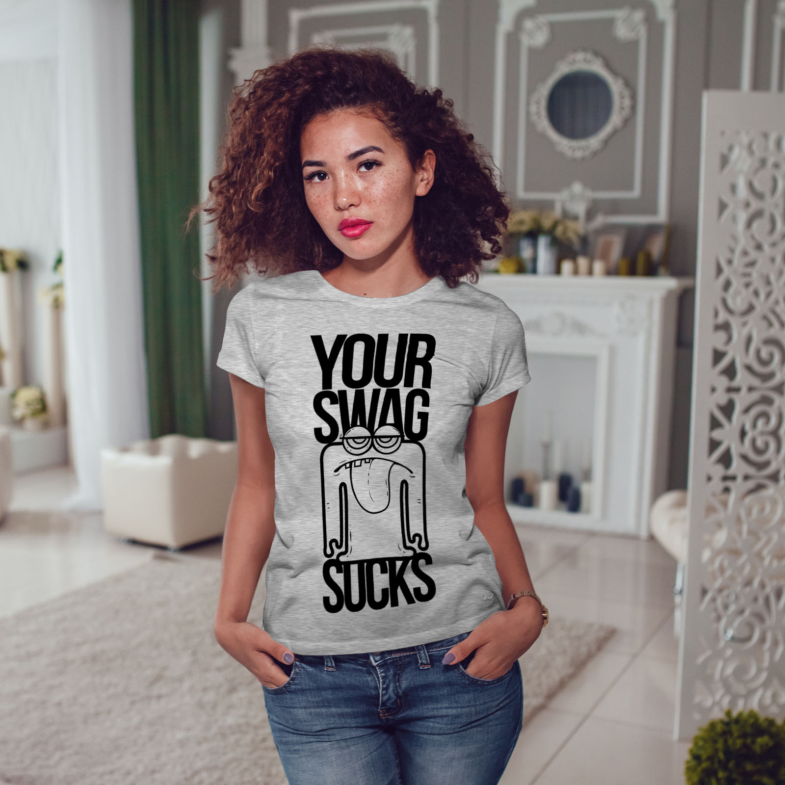 Wellcoda Your Swag Sucks Funny Comedy Womens T-shirt