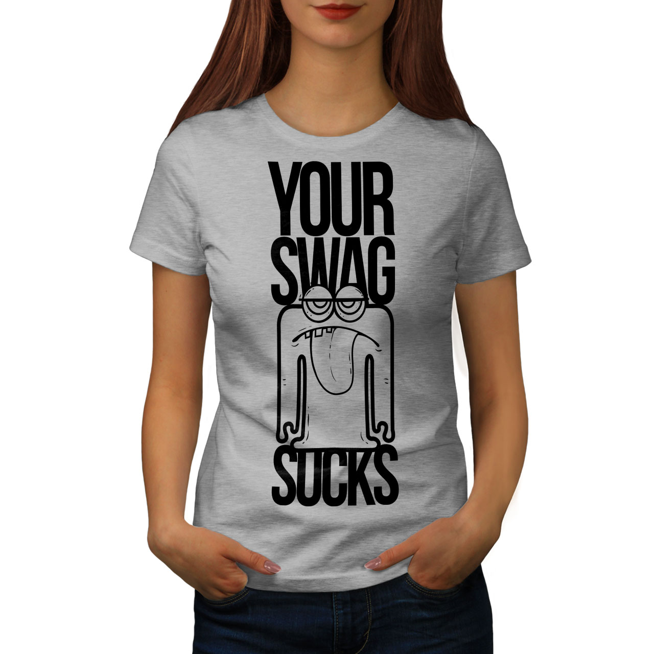 Wellcoda Your Swag Sucks Funny Comedy Womens T-shirt