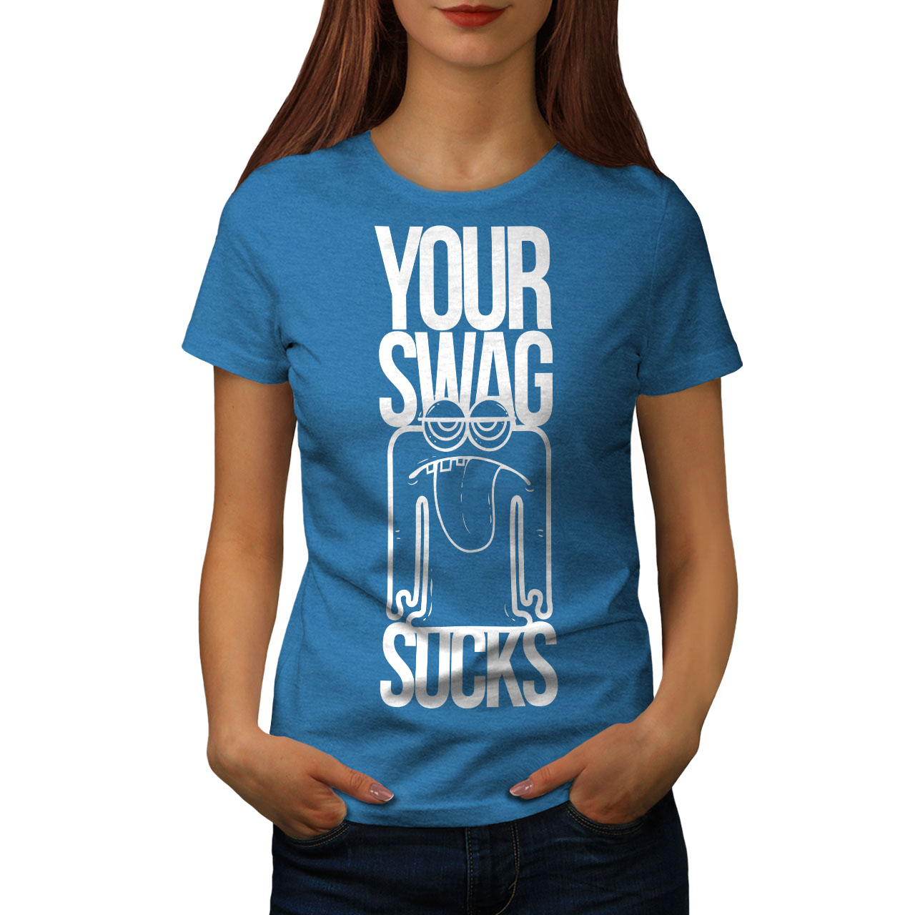 Wellcoda Your Swag Sucks Funny Comedy Womens T-shirt