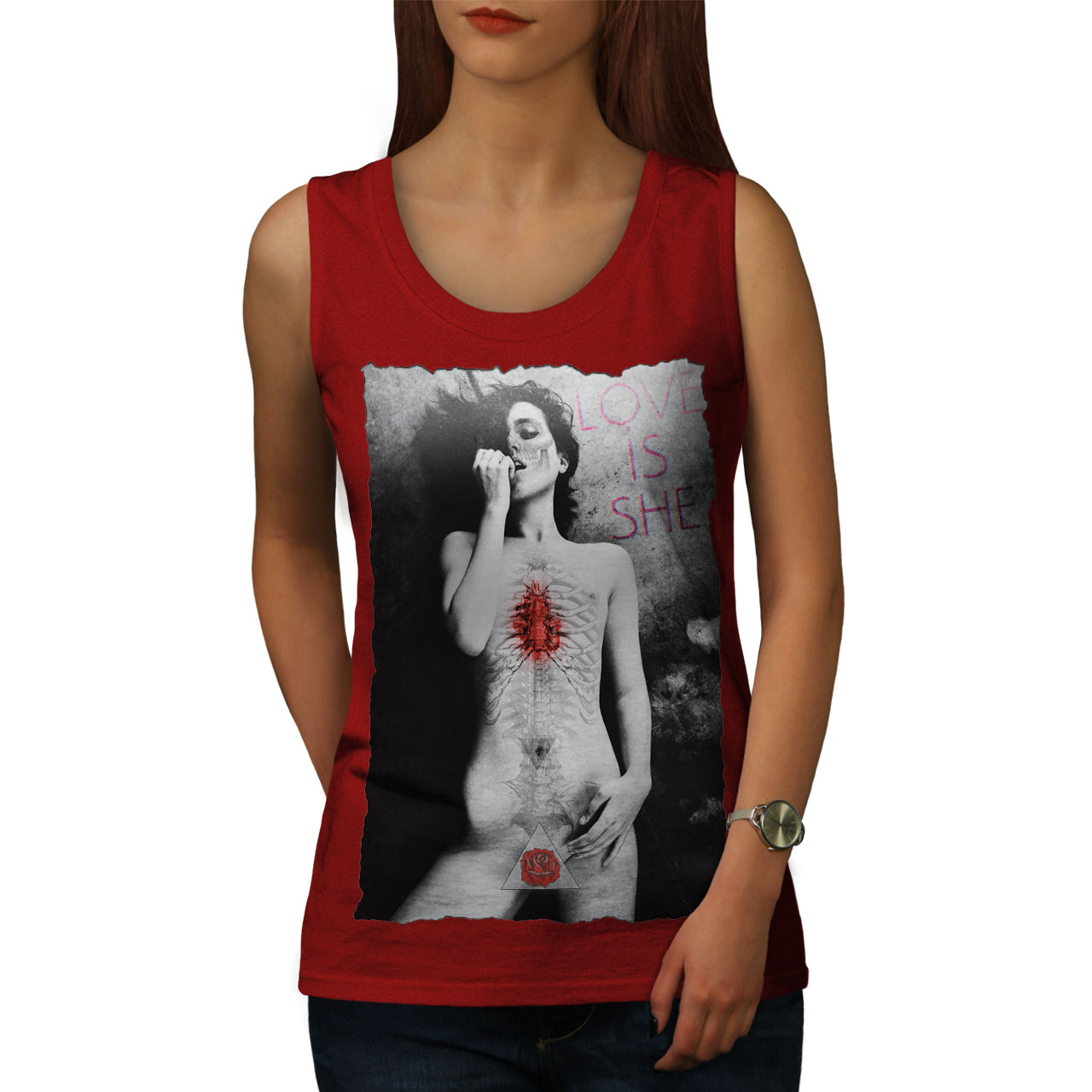 Wellcoda Girl Nude Love She Sexy Naked Womens Tank Top | eBay